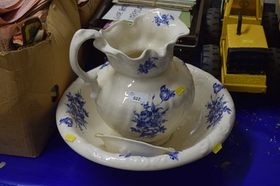 Lot 522 - Ceramic 20th Century blue and white wash set...