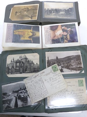Lot 156 - Group of three small postcard albums (a/f),...
