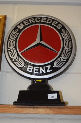 Lot 541 - Modern large cast Mercedes Benz ornament