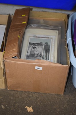 Lot 549 - Box of assorted letters, prints, ephemera to...