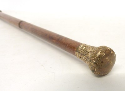 Lot 160 - Novelty riding crop with bone tooth to one end,...