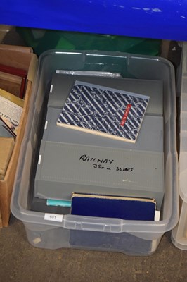 Lot 601 - Boxed quantity of railway interest 35mm slides...