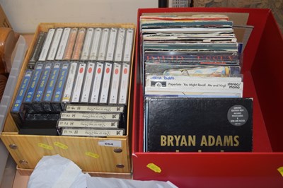 Lot 664 - Box of assorted cassette tapes together with...