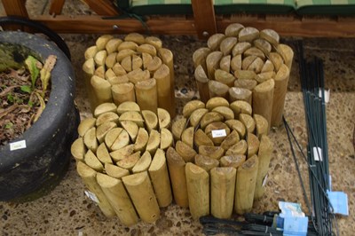 Lot 1043 - Four rolls of log edging, each roll 12" x 1.8...