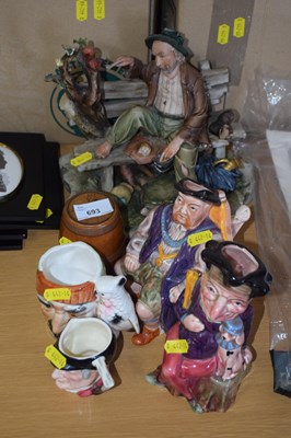 Lot 693 - Quantity of ceramics to include Toby jugs,...