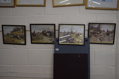 Lot 699 - Four various hunting prints, framed and glazed