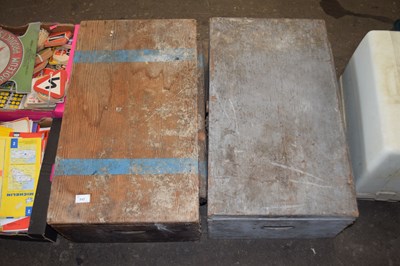 Lot 717 - Two large wooden boxes containing folders of...