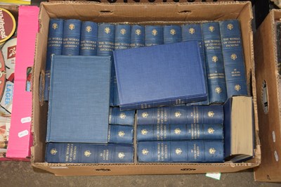 Lot 721 - Box of the complete works of Charles Dickens etc