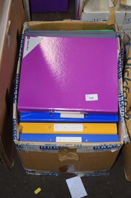 Lot 737 - Box of assorted files and folders of world stamps