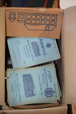 Lot 753 - Box of journals of the Royal United Service...