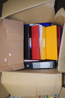 Lot 762 - Box of assorted folders containing worldwide...