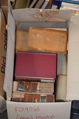 Lot 768 - Box of books of annual registers