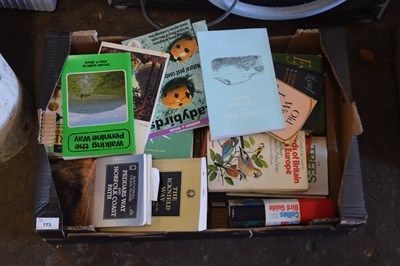 Lot 773 - Box of assorted books to include nature...