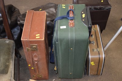 Lot 795 - Quantity of three assorted suitcases etc