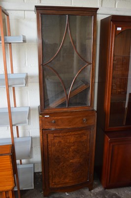 Lot 812 - Small bookcase cupboard glazed door (a/f)