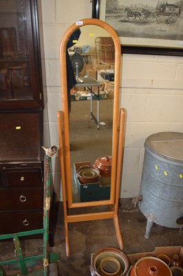 Lot 817 - Floor standing pine wood framed full length...