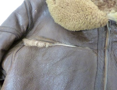 Lot 190 - WWII sheepskin flying jacket together with a...