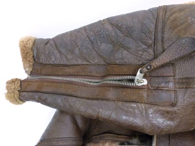 Lot 190 - WWII sheepskin flying jacket together with a...