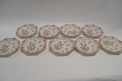 Lot 396 - Royal Worcester Octagonal Plates late 19th Century