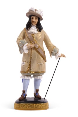 Lot 35 - A Royal Worcester figure of Charles II, circa...