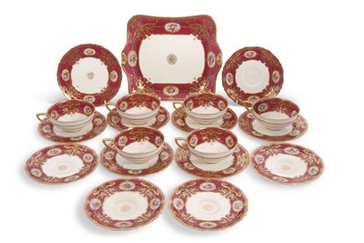 Lot 62 - Royal Worcester Part Tea Set painted by Ernest...