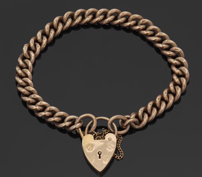 Lot 470 - A 9ct curblink bracelet, the curblink bracelet...