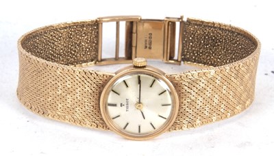 Lot 239 - 9ct gold lady's Tissot wristwatch manually...