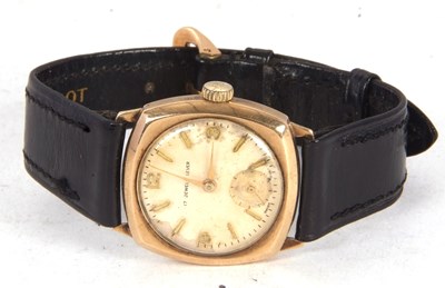 Lot 271 - A gents 9ct gold Orval wristwatch, 17 jewel...