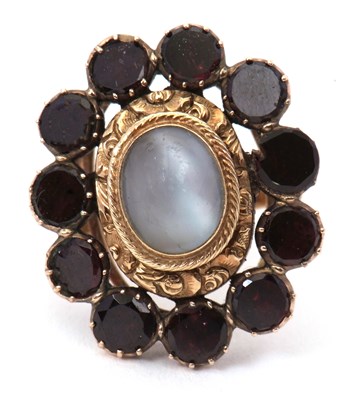 Lot 64 - A 19th century mourning ring, set to centre...