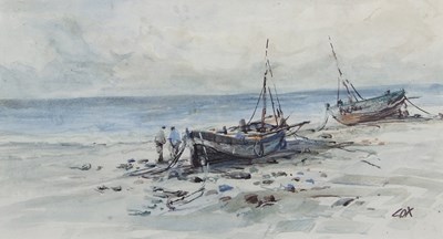 Lot 719 - Jack Cox (British,1914-2007), Fishermen with...