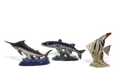 Lot 67 - A group of three Beswick fish models including...