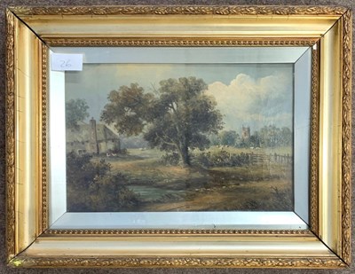 Lot 26 - British School, 19th century, Rural landscape...