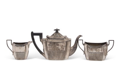 Lot 304 - Early 20th Century silver three piece tea set...