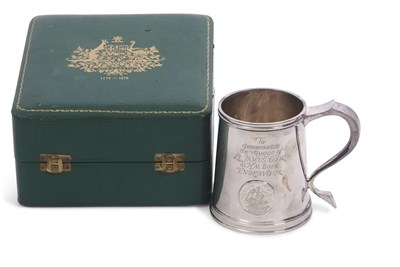 Lot 307 - A silver tankard commemorating the voyage of L....