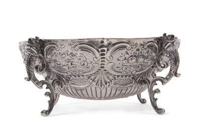 Lot 314 - A Victorian silver fruit bowl elaborately...