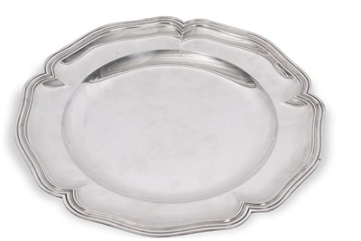 Lot 323 - A French silver platter of circular form with...