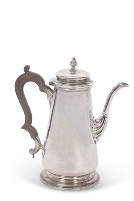 Lot 330 - An Elizabeth II silver coffee pot in George I...