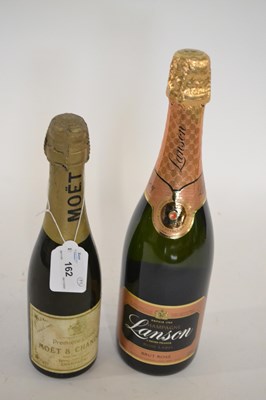 Lot 162 - Lanson Rose Champagne, 1 bottle and Moet &...