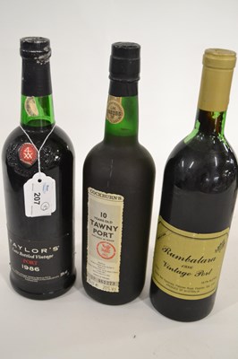 Lot 207 - Three bottles of port: to include Taylor's...