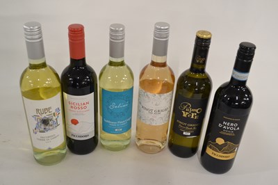 Lot 240 - Mixed Pinot Grigio and red and white wine, 6...