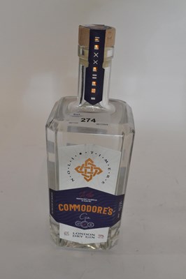 Lot 274 - Commodore's London Dry Gin, Croatia - 43%, 1...