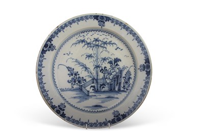 Lot 75 - An 18th Century Delft charger probably Lambeth...