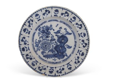 Lot 77 - A large 18th Century Delft charger, probably...