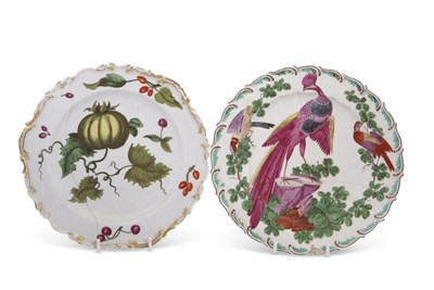 Lot 101 - Two 18th Century Chelsea porcelain plates, one...