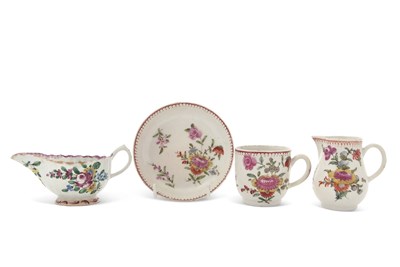 Lot 103 - A group of Bow porcelain wares comprising a...