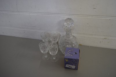 Lot 556 - SPIRIT DECANTER AND GLASSES PLUS A FURTHER...