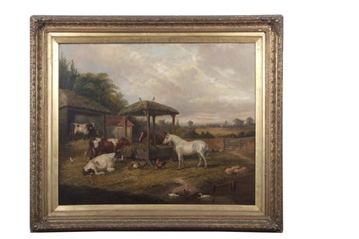 Lot 619 - James Clark R.I. R.O.I (1858-1943), Farmyard...