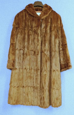 Lot 95 - A lady's brown three quarter length mink? fur...