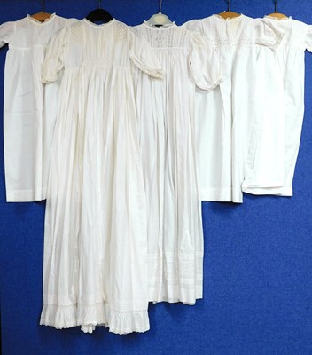 Lot 156 - Five early 20th Century white cotton childrens...