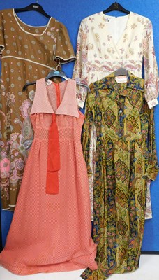 Lot 35 - Four circa 1970's lady's dresses, to include...